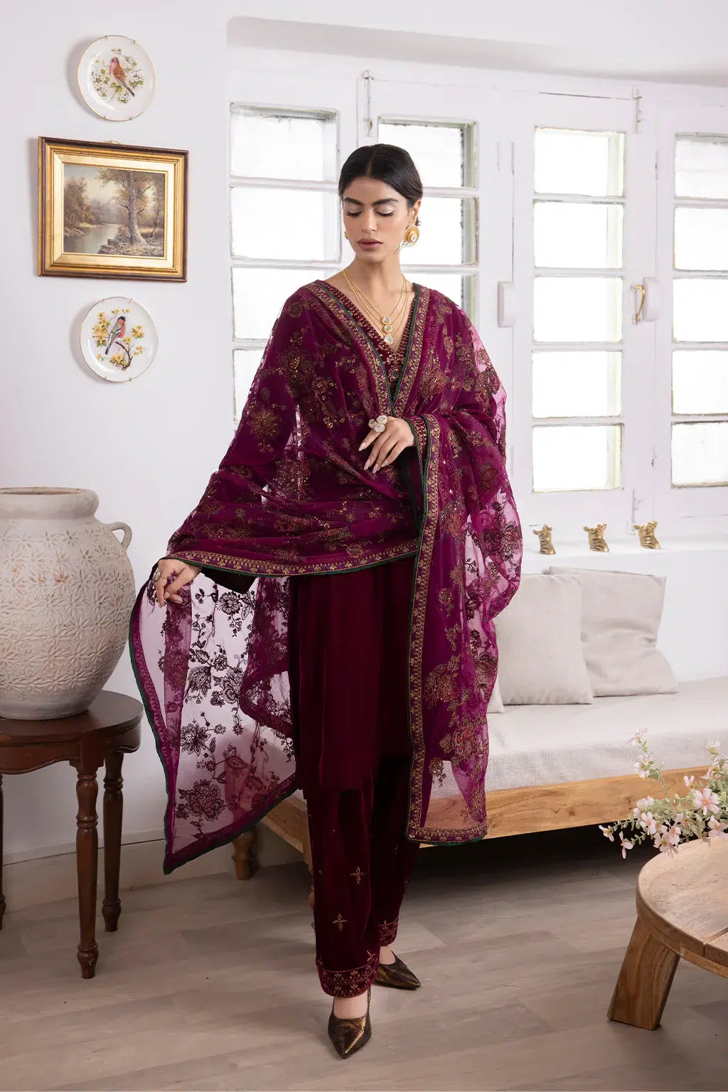 Iznik | Festive Velvet 23 | IV-31 SHIRIN - by - Libasekhas UK - Registered Vendor of : Iznik - 100% Original Designer Dresss