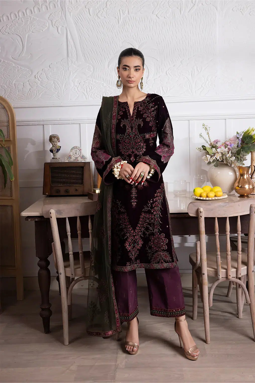 Iznik | Festive Velvet 23 | IV-30 AZITAH - by - Libasekhas UK - Registered Vendor of : Iznik - 100% Original Designer Dresss