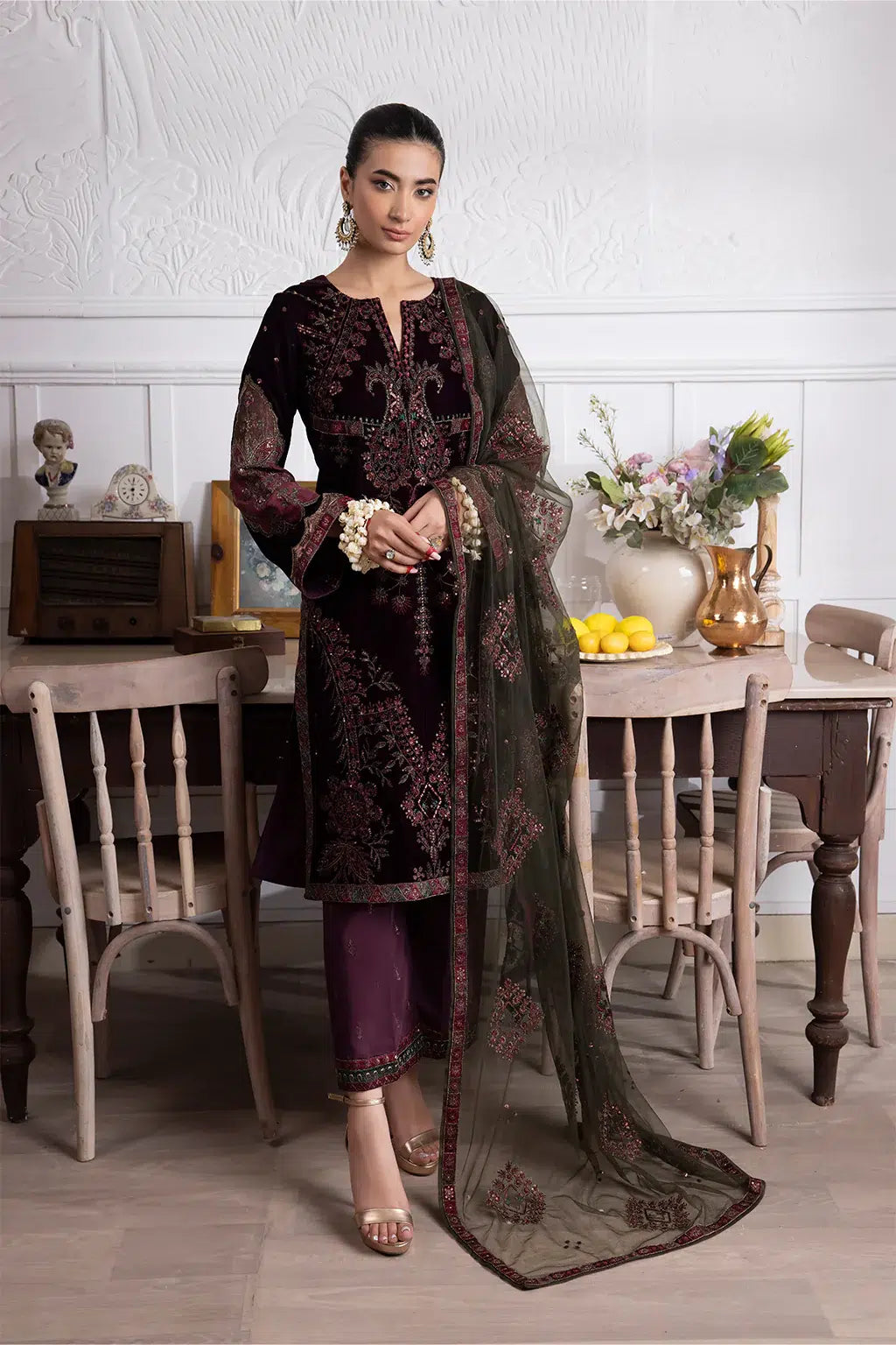 Iznik | Festive Velvet 23 | IV-30 AZITAH - by - Libasekhas UK - Registered Vendor of : Iznik - 100% Original Designer Dresss