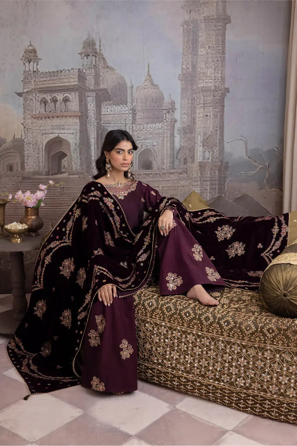 Iznik | Festive Velvet 23 | IV-32 ZARIN - by - Libasekhas UK - Registered Vendor of : Iznik - 100% Original Designer Dresss