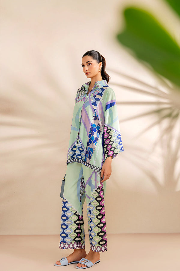 Saira Rizwan | Silk Coords 25 | PARADISE PRISM - SRSP-25-05 - by Libasekhas UK - Registered Vendor of : Saira Rizwan - 100% Original Designer Dress