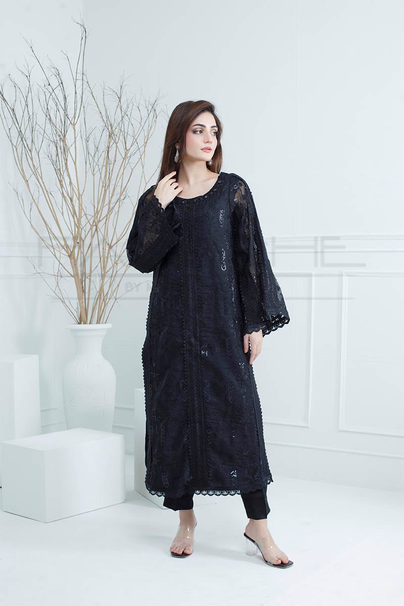 Panache | Pret | Black Radiance - by - Libasekhas UK - Registered Vendor of : Panache By Mona - 100% Original Designer Dresss