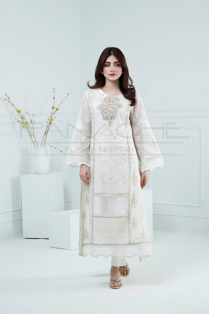 Panache | Pret | Ivory Mirage - by - Libasekhas UK - Registered Vendor of : Panache By Mona - 100% Original Designer Dresss