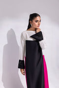 Amani | Aira Festive Wear | LYRA Floor-Length Color Block Kaftan in Raw Silk - by Libasekhas UK - Registered Vendor of : Amani - 100% Original Designer Dress