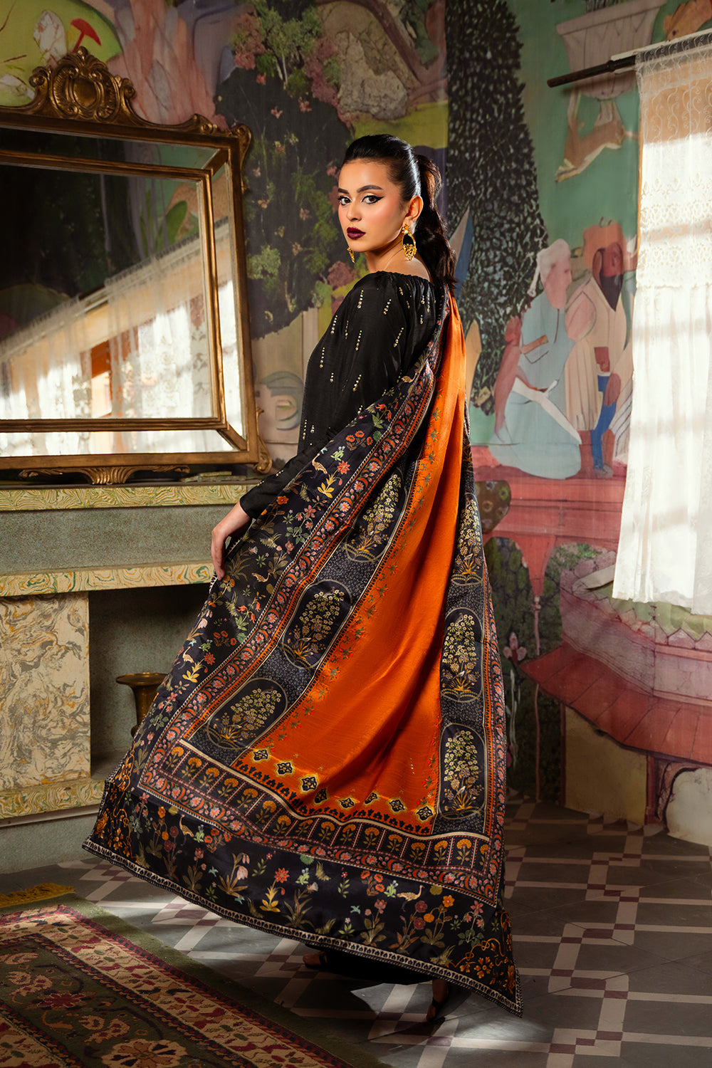 Saira Rizwan | Dahini Silk Pret | ESMA - SRLP02-25 - by - Libasekhas UK - Registered Vendor of : Saira Rizwan - 100% Original Designer Dresss