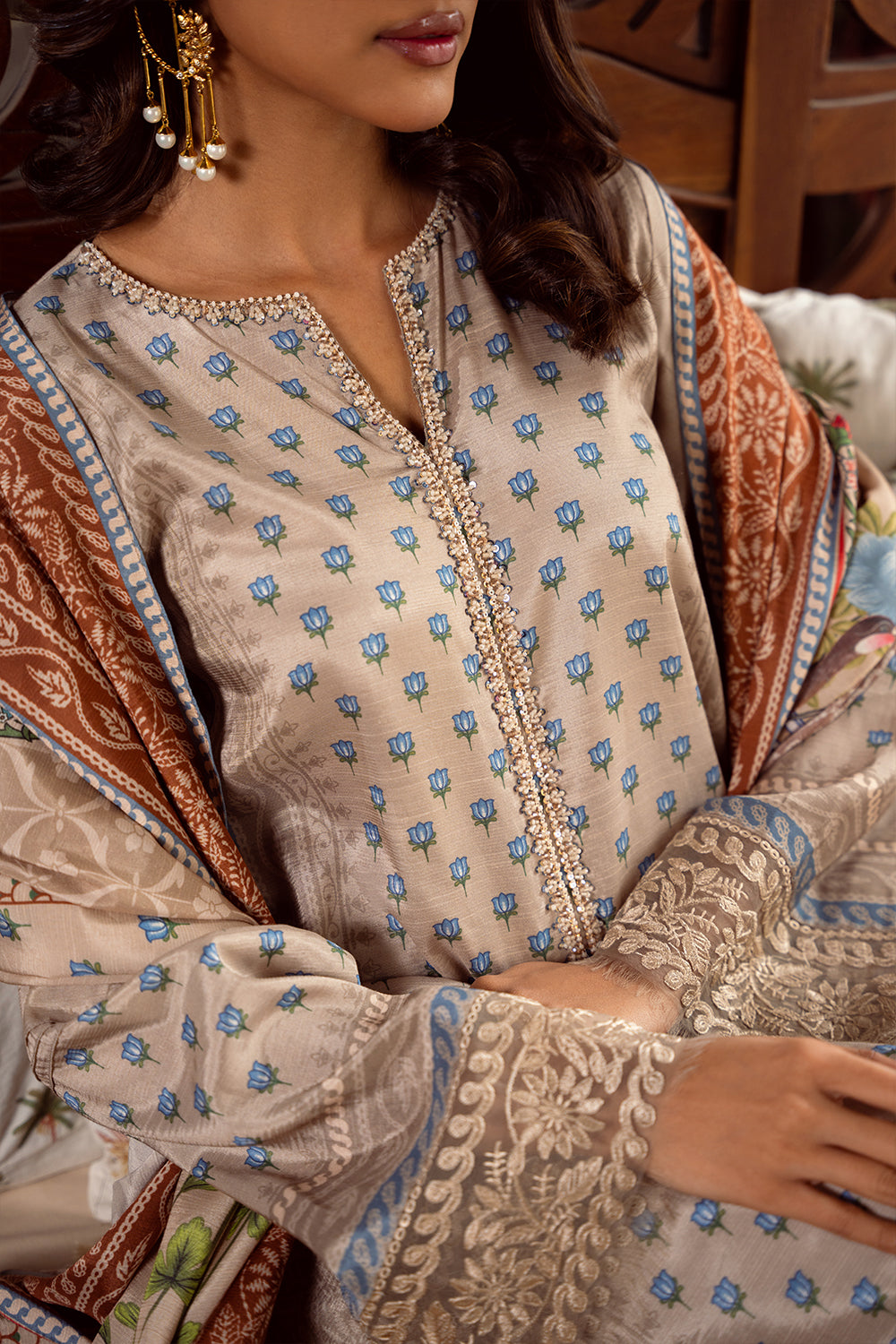 Saira Rizwan | Dahini Silk Pret | MERCINA - SRLP06-25 - by - Libasekhas UK - Registered Vendor of : Saira Rizwan - 100% Original Designer Dresss