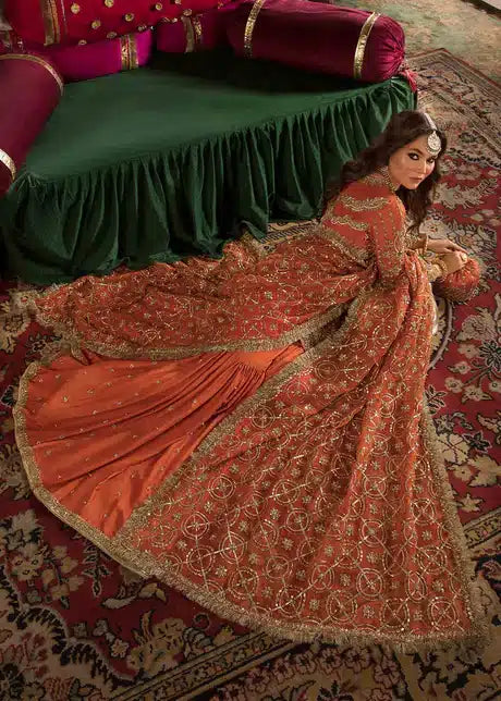 Kanwal Malik | Angana Luxury Formals 23 | Naranji - by - Libasekhas UK - Registered Vendor of : Kanwal Malik - 100% Original Designer Dresss