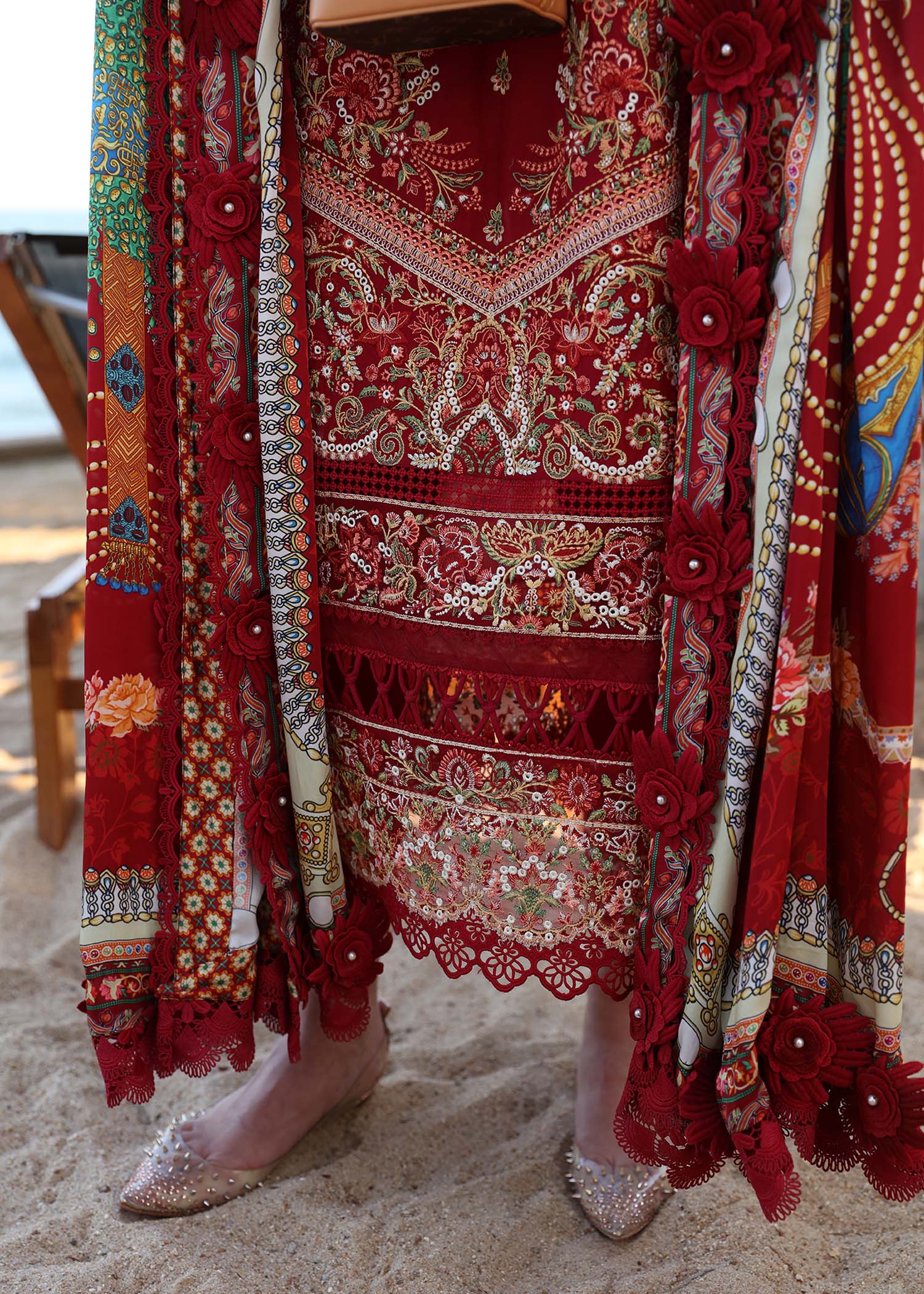 Kanwal Malik | Sareen Luxury Lawn 24 | Rose - by - Libasekhas UK - Registered Vendor of : Kanwal Malik - 100% Original Designer Dresss