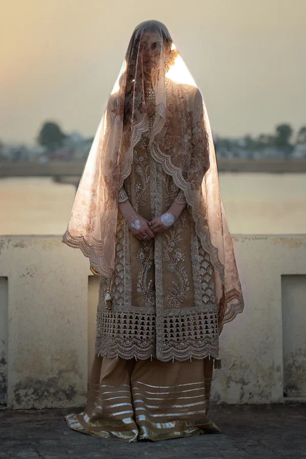 Ittehad | Dilruba Wedding Formals | ESDR78-SUT-BGE - by - Libasekhas UK - Registered Vendor of : Ittehad - 100% Original Designer Dresss
