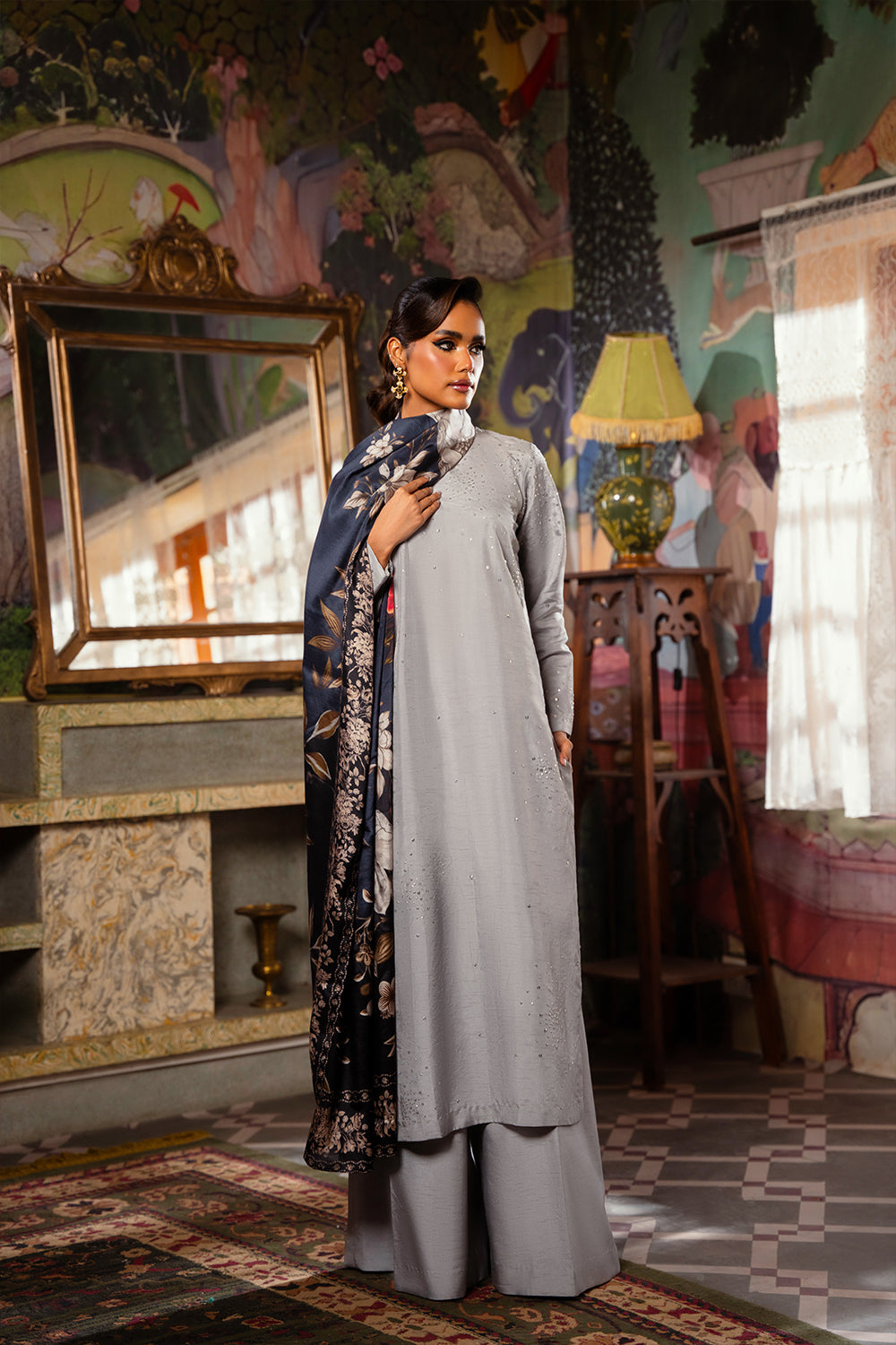 Saira Rizwan | Dahini Silk Pret | SWAN - SRLP04-25 - by - Libasekhas UK - Registered Vendor of : Saira Rizwan - 100% Original Designer Dresss