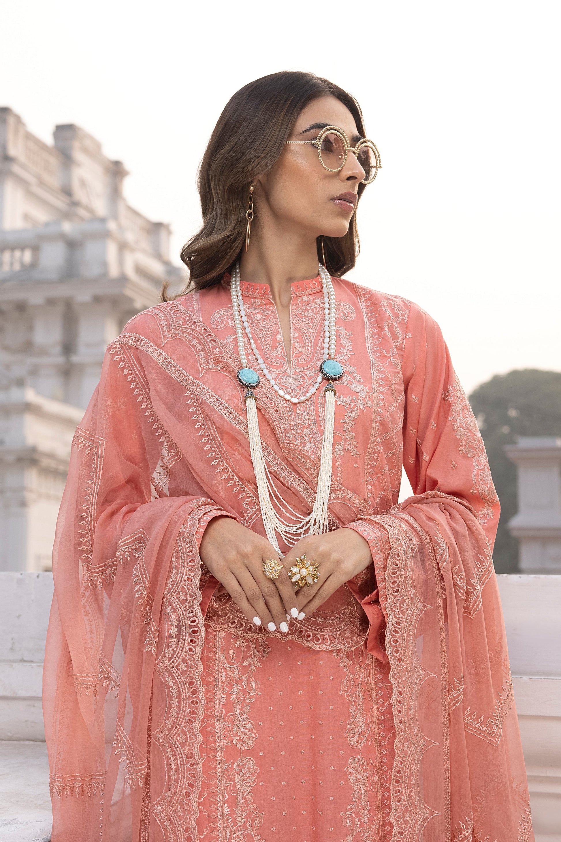 LSM | Spring Embroidered 24 | A-3 - by - Libasekhas UK - Registered Vendor of : LSM - 100% Original Designer Dresss