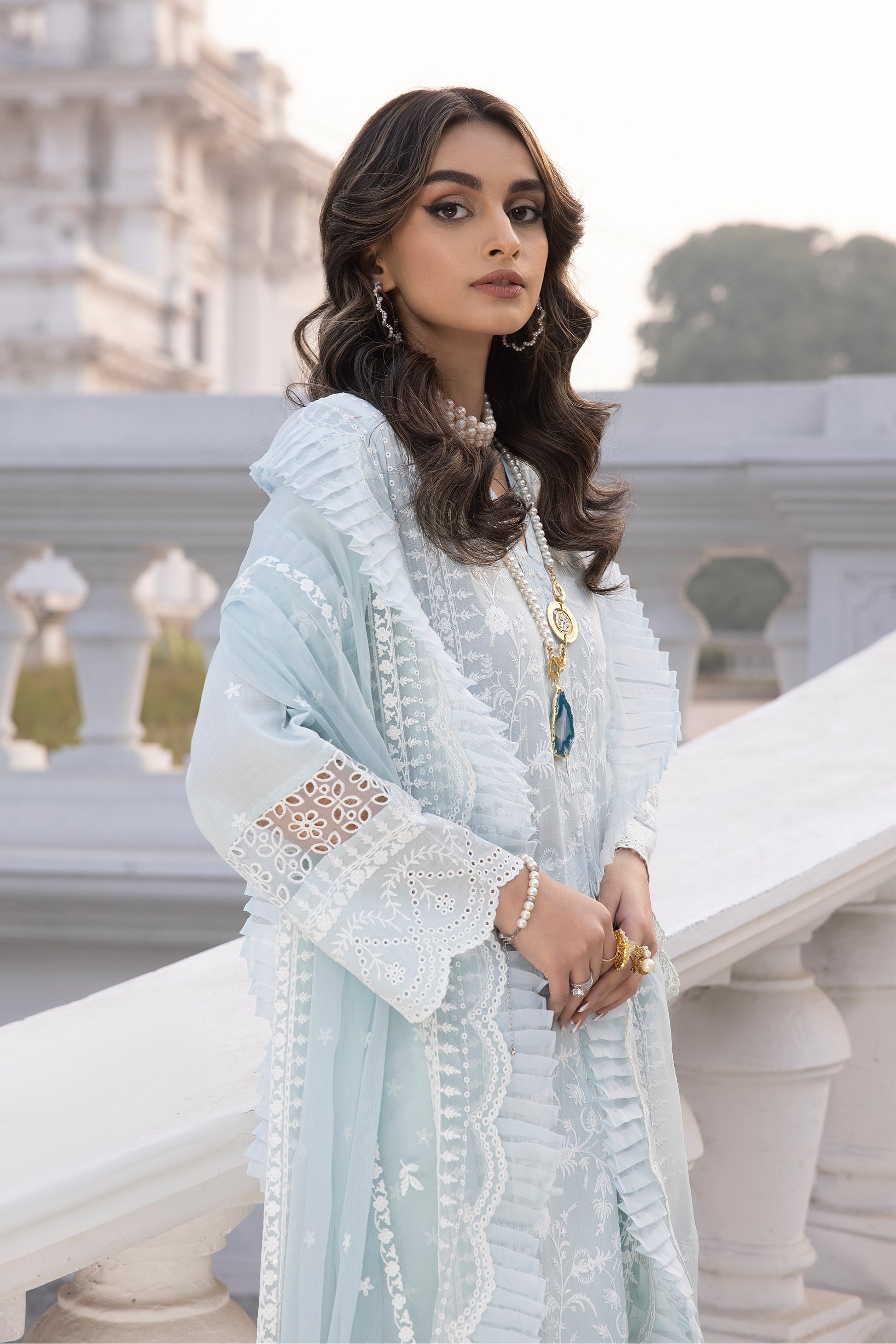 LSM | Spring Embroidered 24 | A-8 - by - Libasekhas UK - Registered Vendor of : LSM - 100% Original Designer Dresss