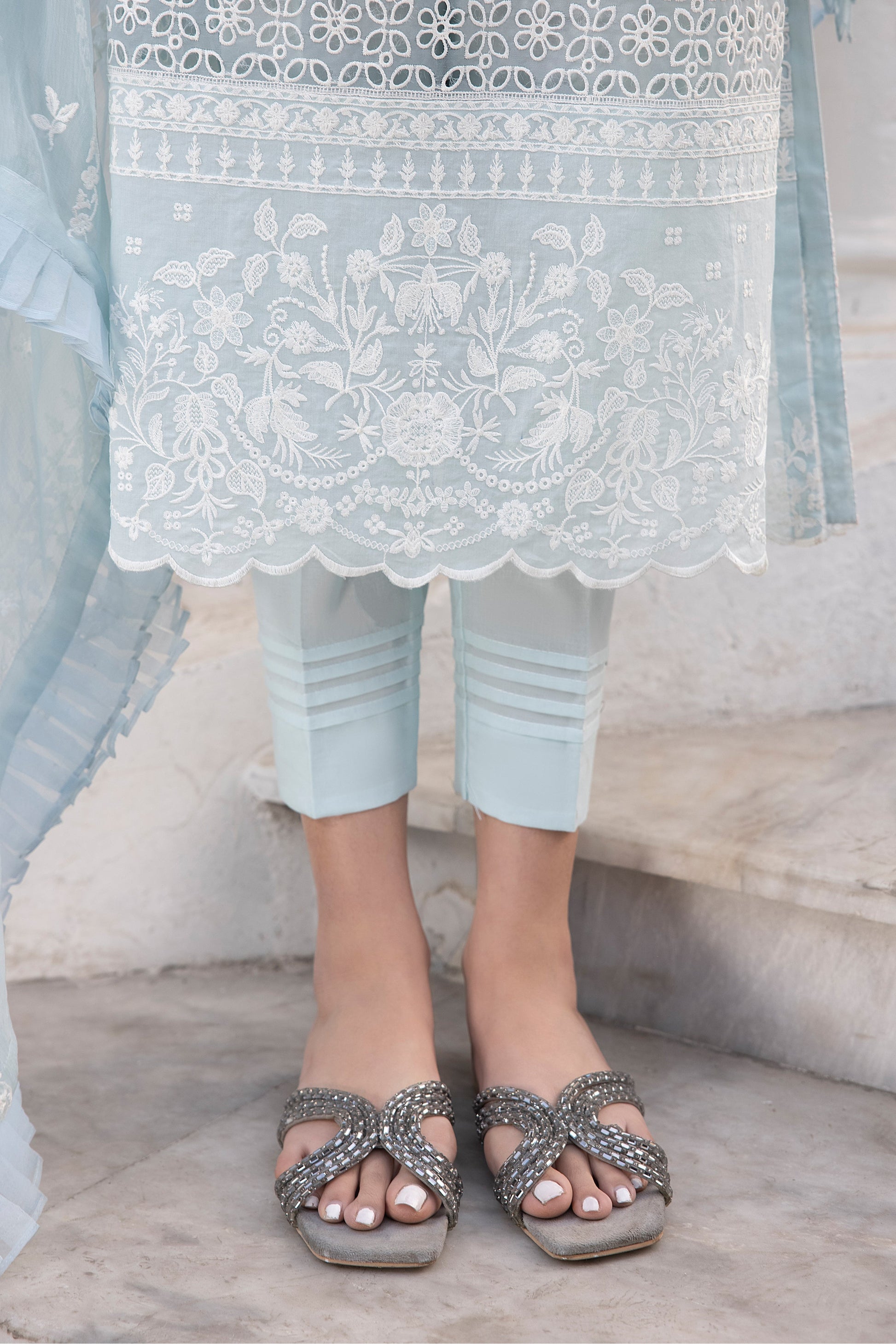 LSM | Spring Embroidered 24 | A-8 - by - Libasekhas UK - Registered Vendor of : LSM - 100% Original Designer Dresss