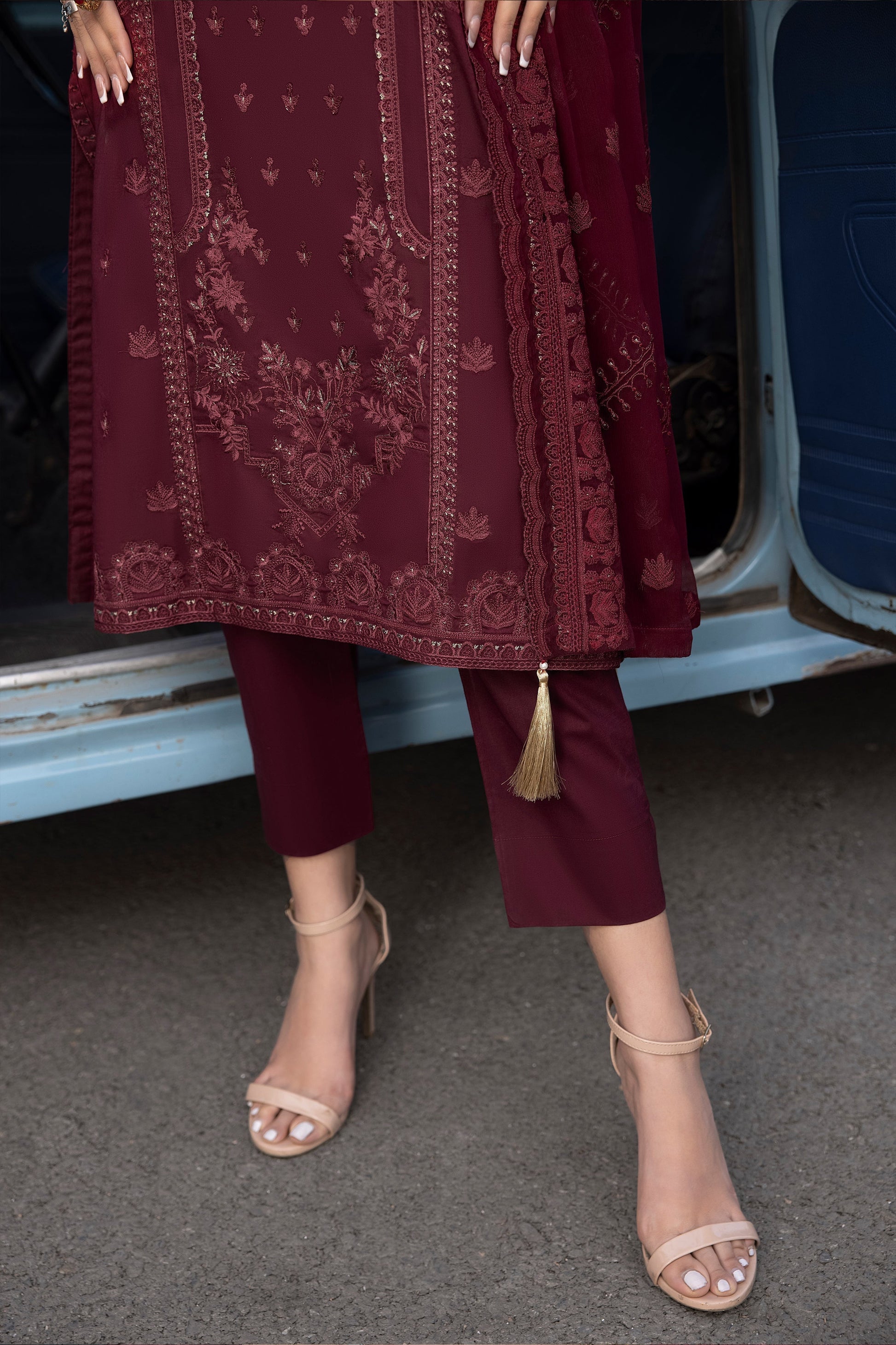 LSM | Spring Embroidered 24 | A-10 - by - Libasekhas UK - Registered Vendor of : LSM - 100% Original Designer Dresss