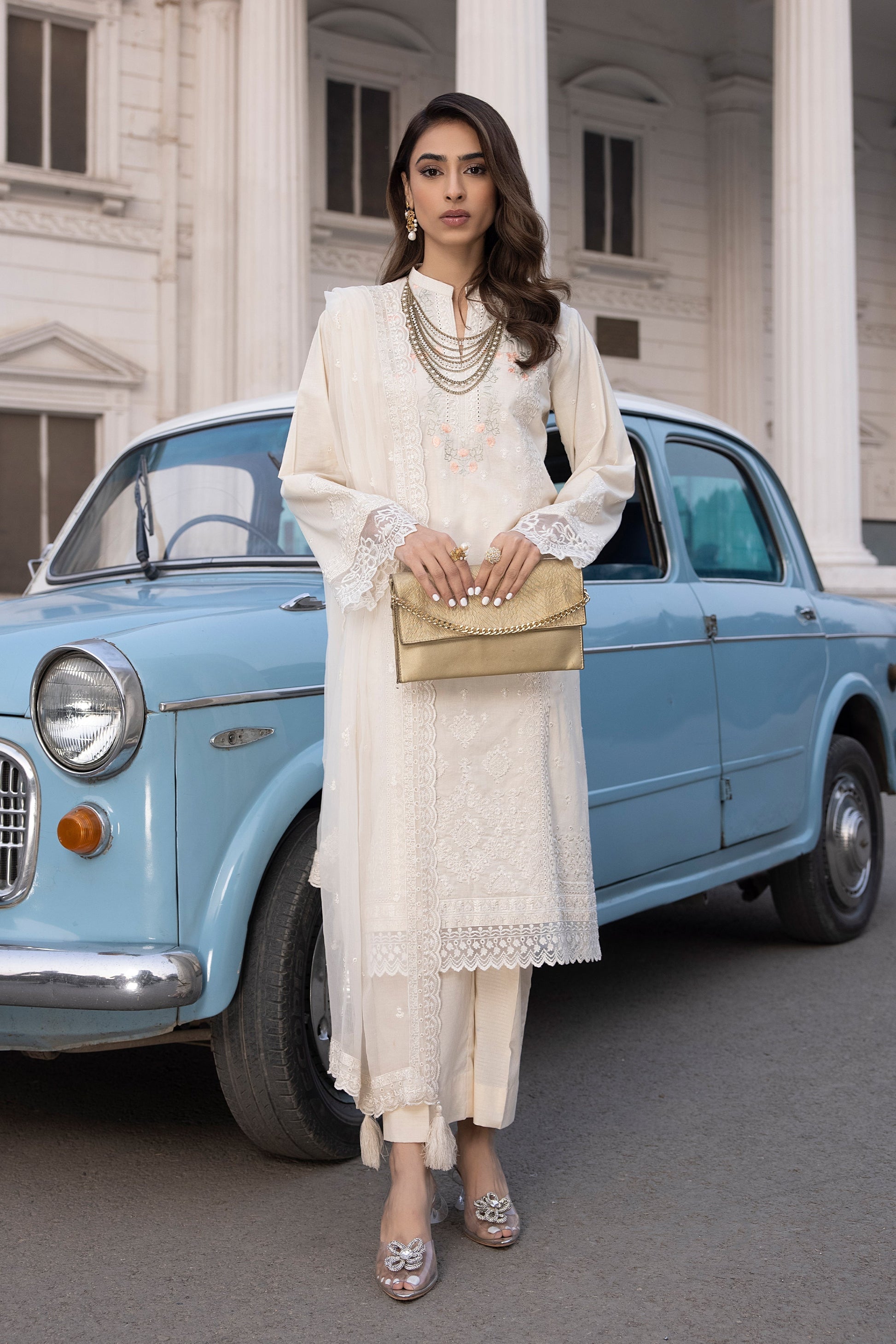 LSM | Spring Embroidered 24 | A-11 - by - Libasekhas UK - Registered Vendor of : LSM - 100% Original Designer Dresss