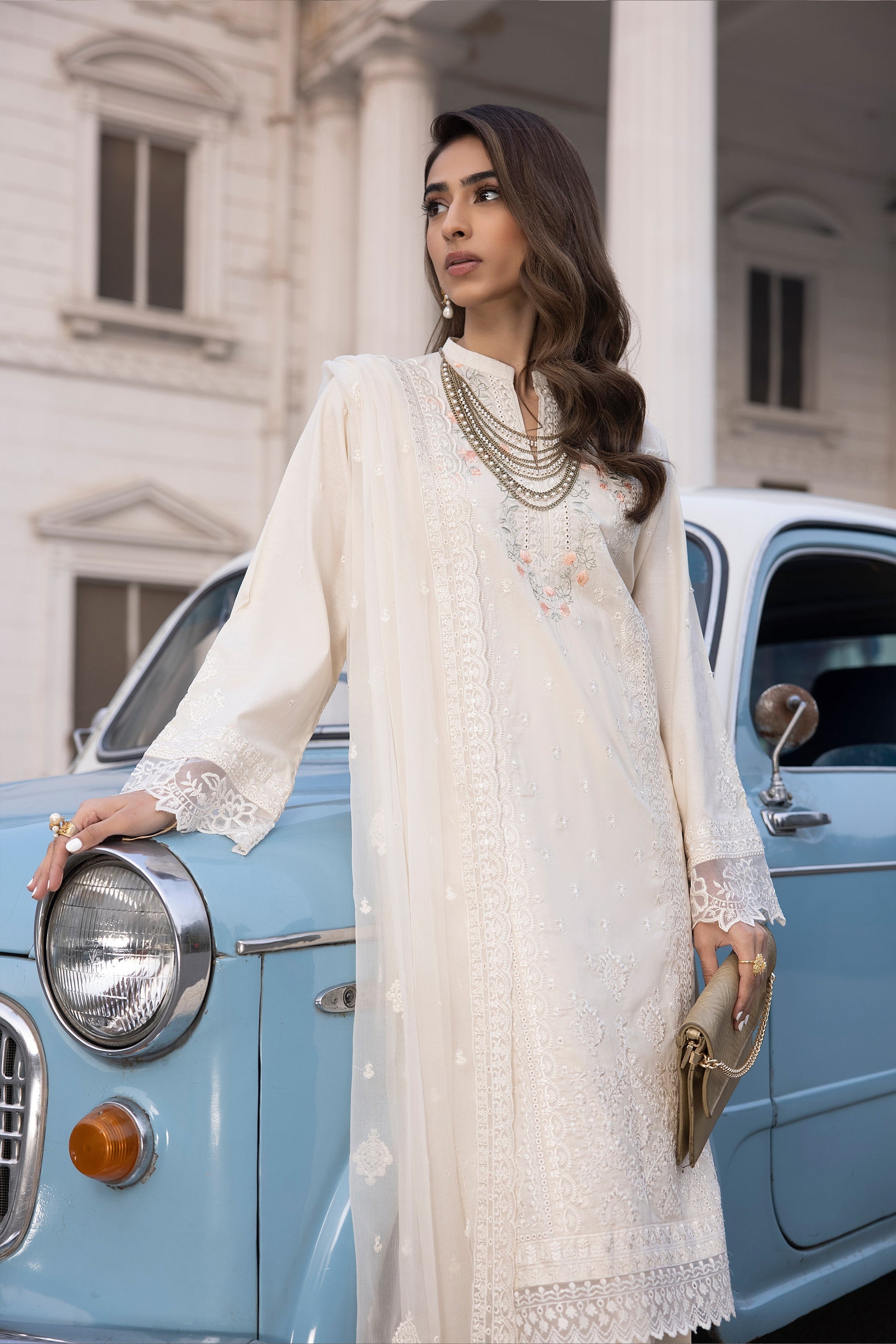 LSM | Spring Embroidered 24 | A-11 - by - Libasekhas UK - Registered Vendor of : LSM - 100% Original Designer Dresss