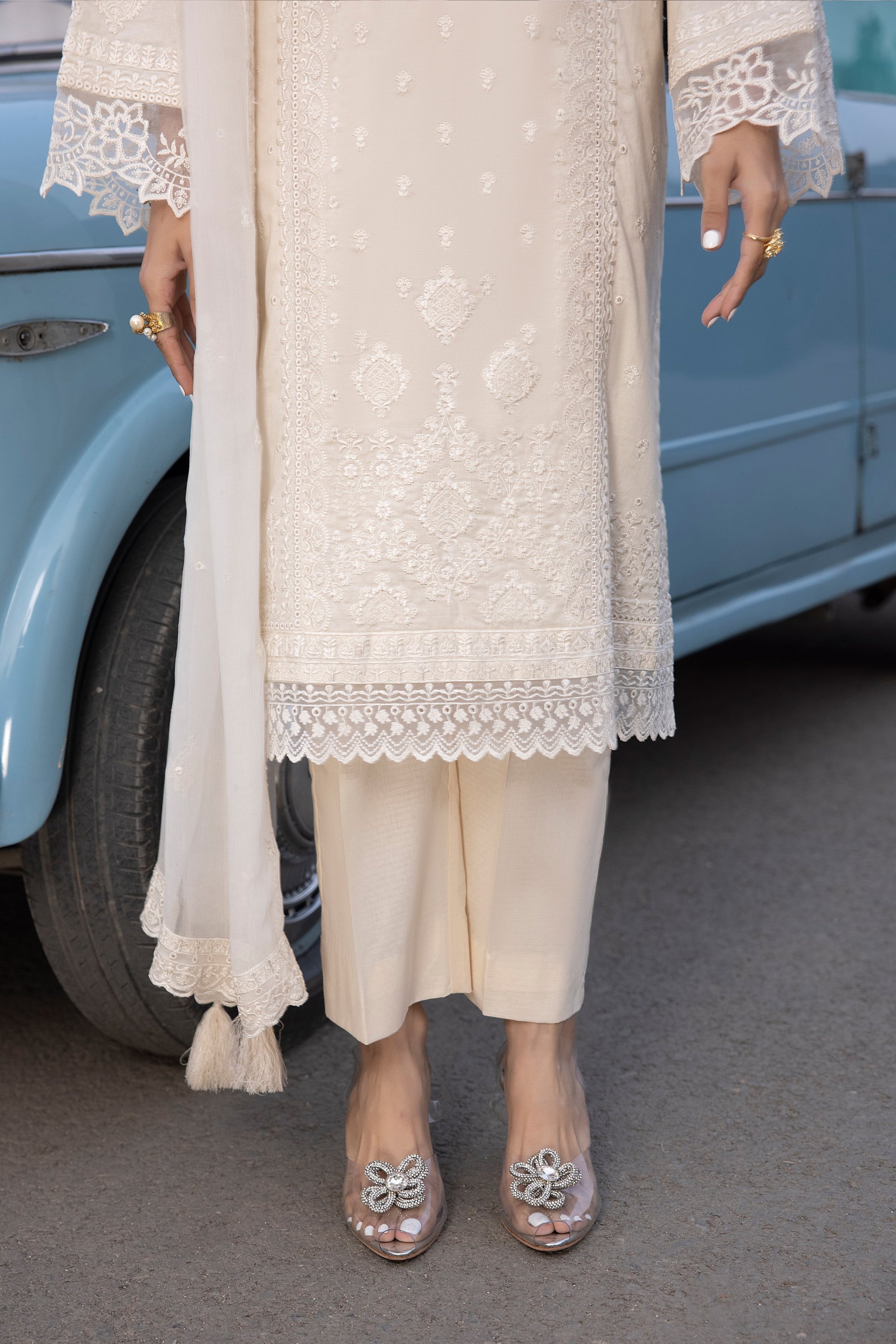 LSM | Spring Embroidered 24 | A-11 - by - Libasekhas UK - Registered Vendor of : LSM - 100% Original Designer Dresss