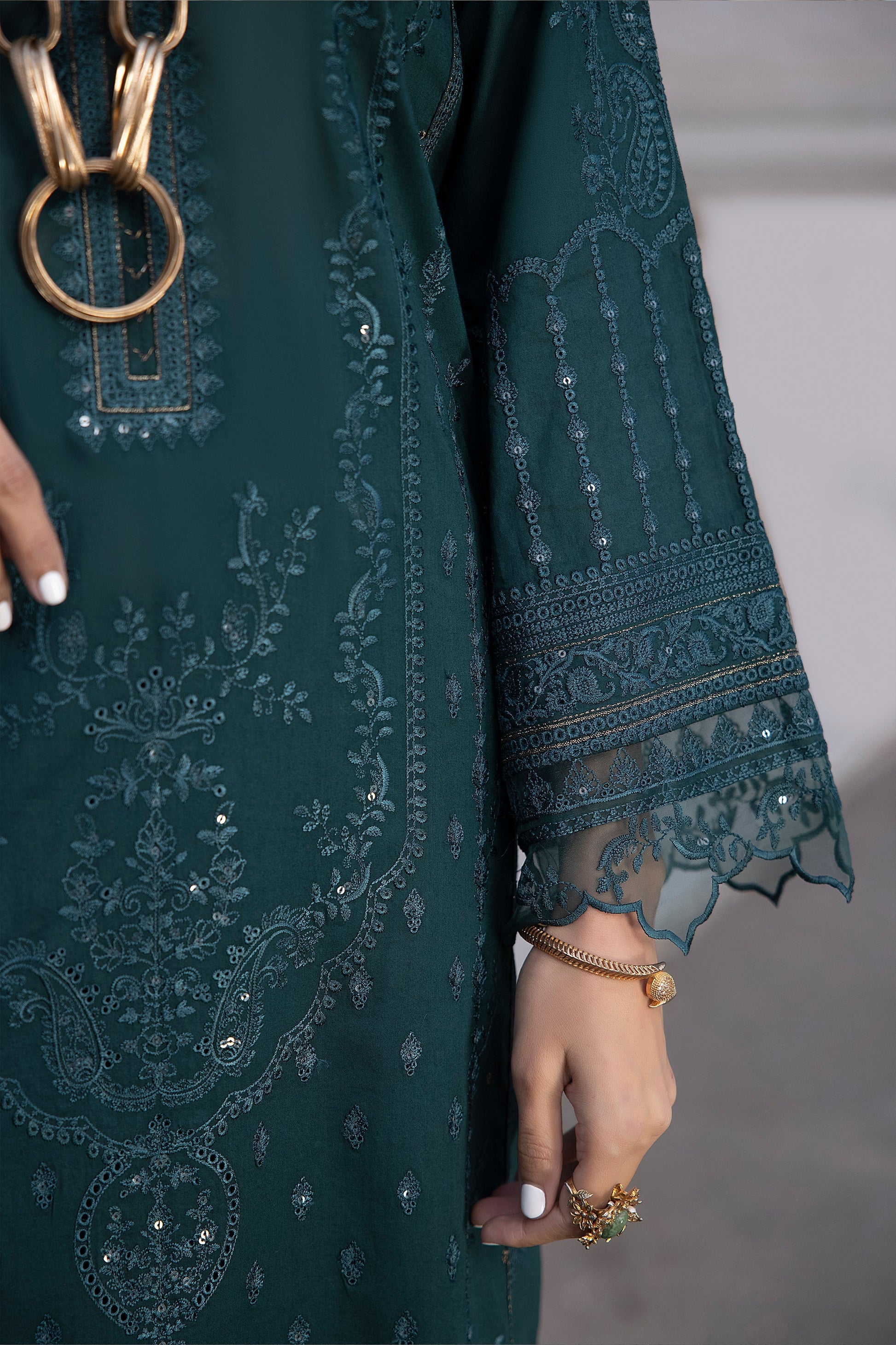 LSM | Spring Embroidered 24 | A-13 - by - Libasekhas UK - Registered Vendor of : LSM - 100% Original Designer Dresss