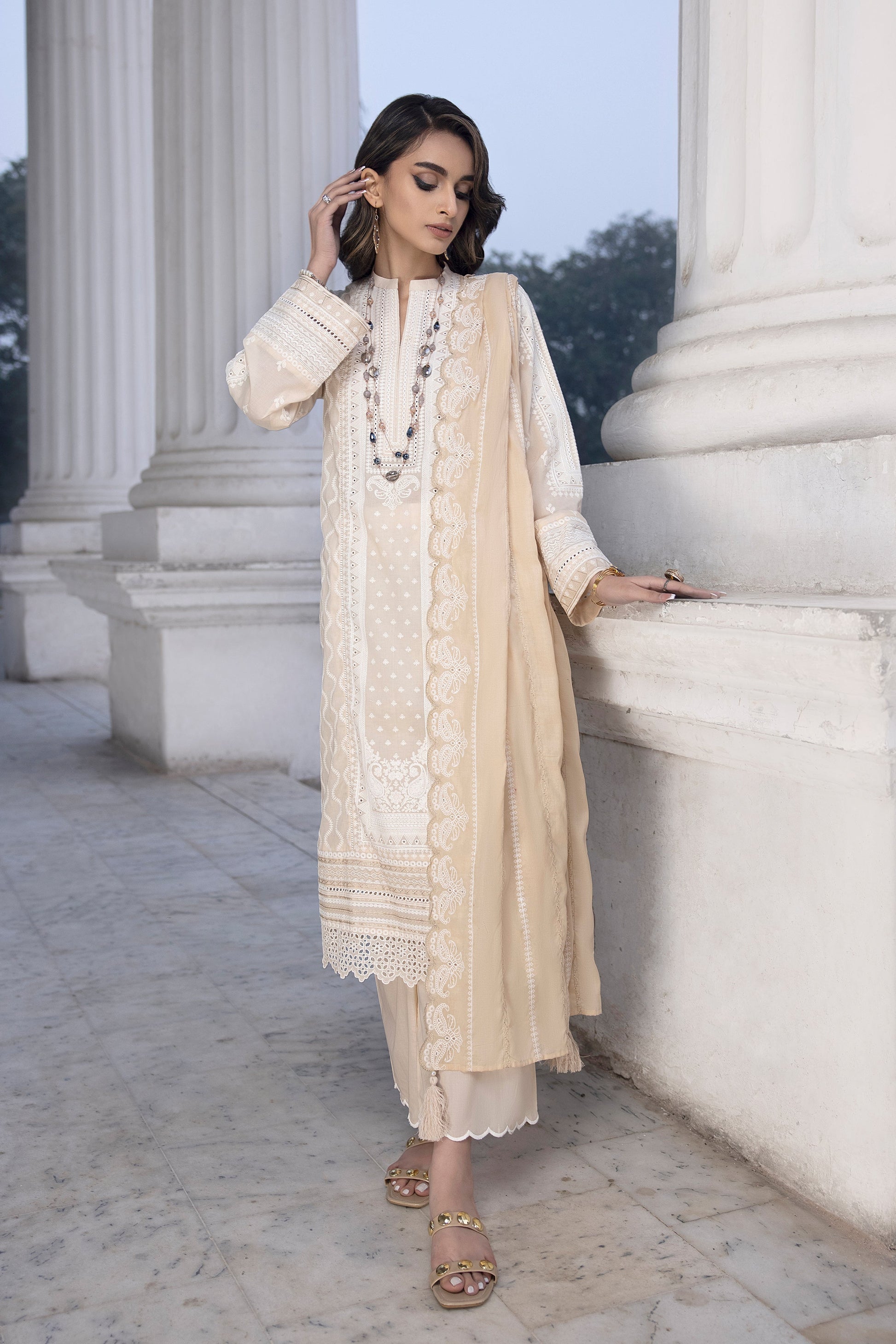 LSM | Spring Embroidered 24 | A-6 - by - Libasekhas UK - Registered Vendor of : LSM - 100% Original Designer Dresss