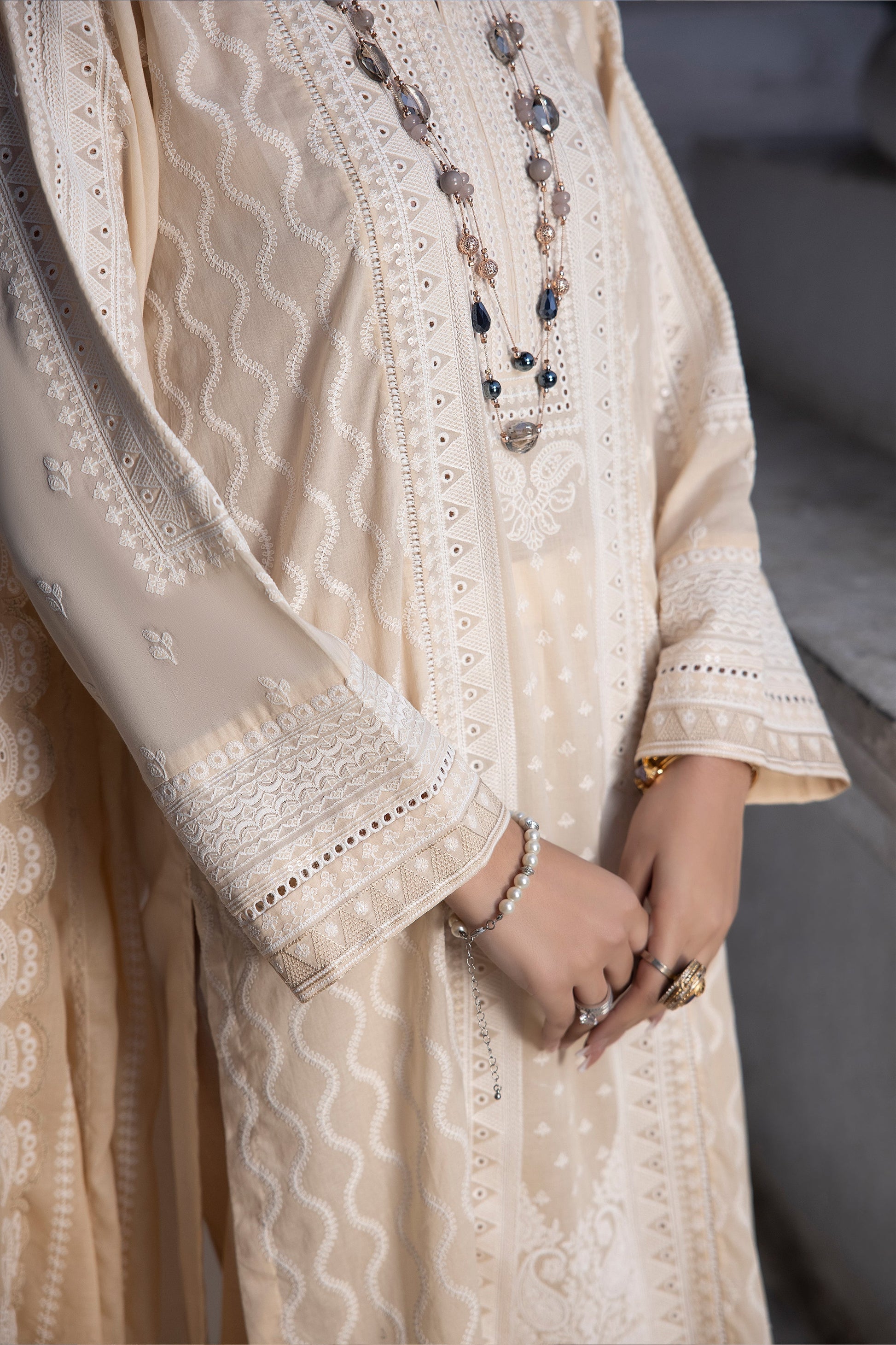 LSM | Spring Embroidered 24 | A-6 - by - Libasekhas UK - Registered Vendor of : LSM - 100% Original Designer Dresss