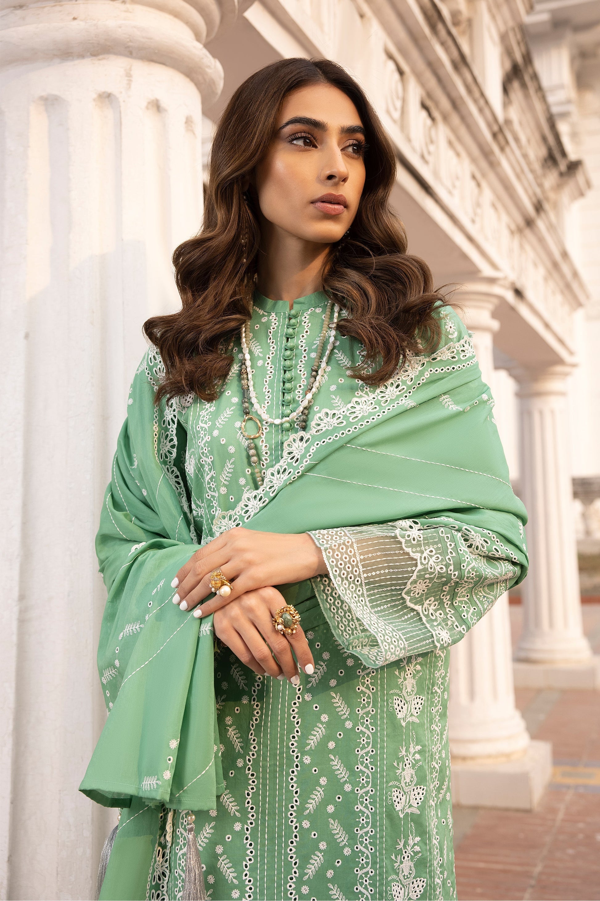LSM | Spring Embroidered 24 | A-2 - by - Libasekhas UK - Registered Vendor of : LSM - 100% Original Designer Dresss