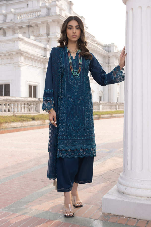 LSM | Spring Embroidered 24 | A-14 - by - Libasekhas UK - Registered Vendor of : LSM - 100% Original Designer Dresss