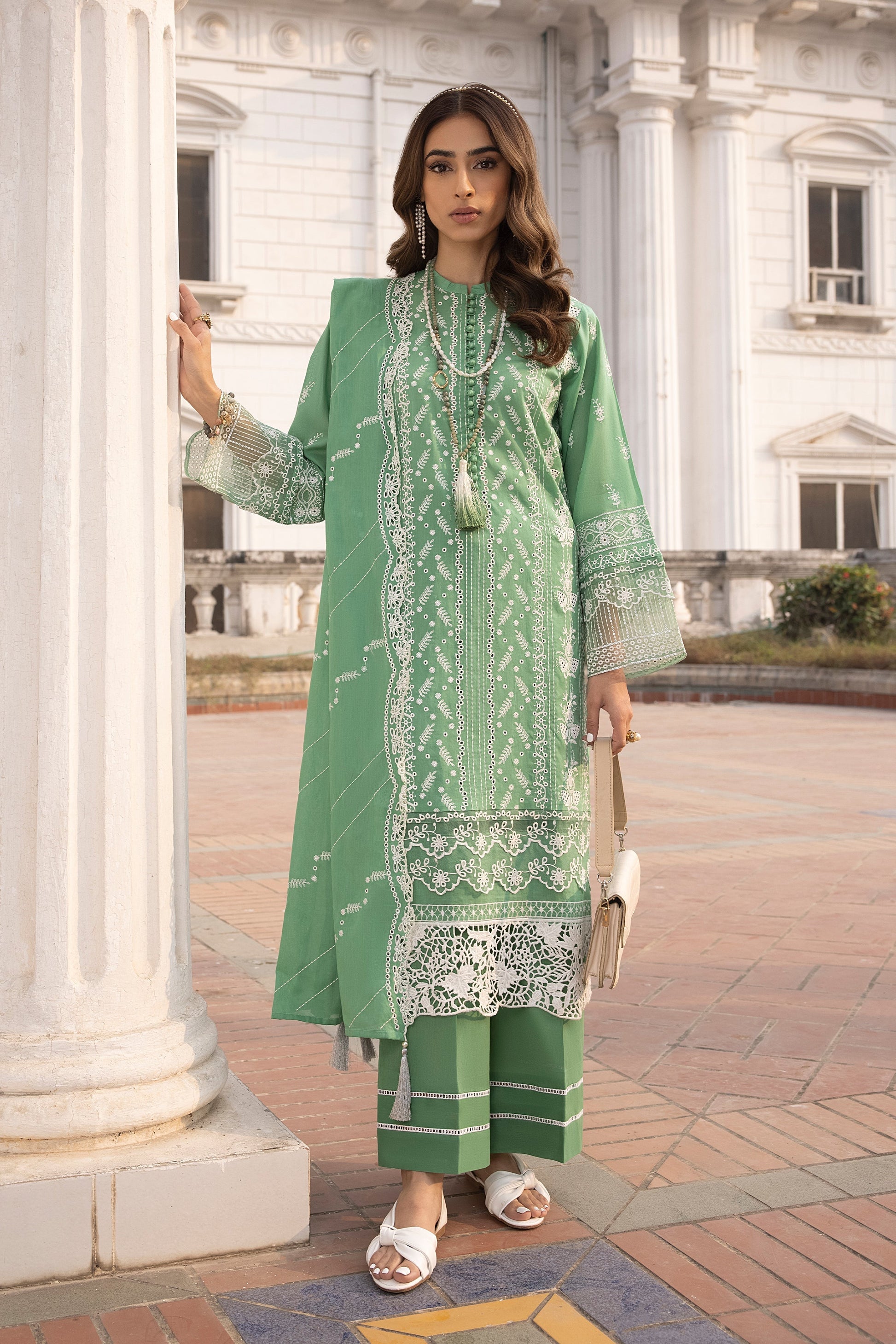 LSM | Spring Embroidered 24 | A-2 - by - Libasekhas UK - Registered Vendor of : LSM - 100% Original Designer Dresss