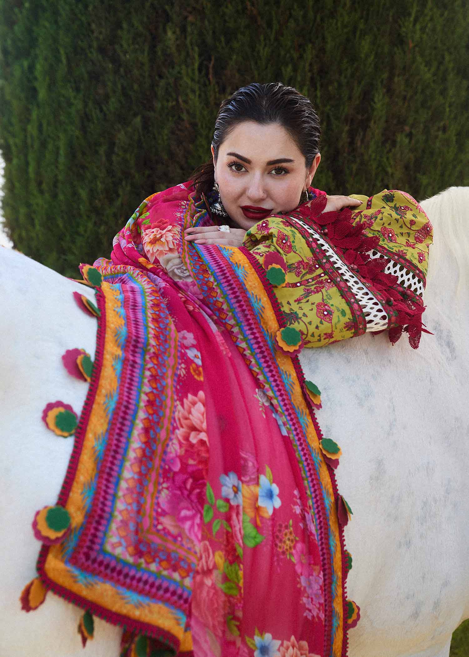 Hussain Rehar | SS Lawn 24 | Zest - by - Libasekhas UK - Registered Vendor of : Hussain Rehar - 100% Original Designer Dresss