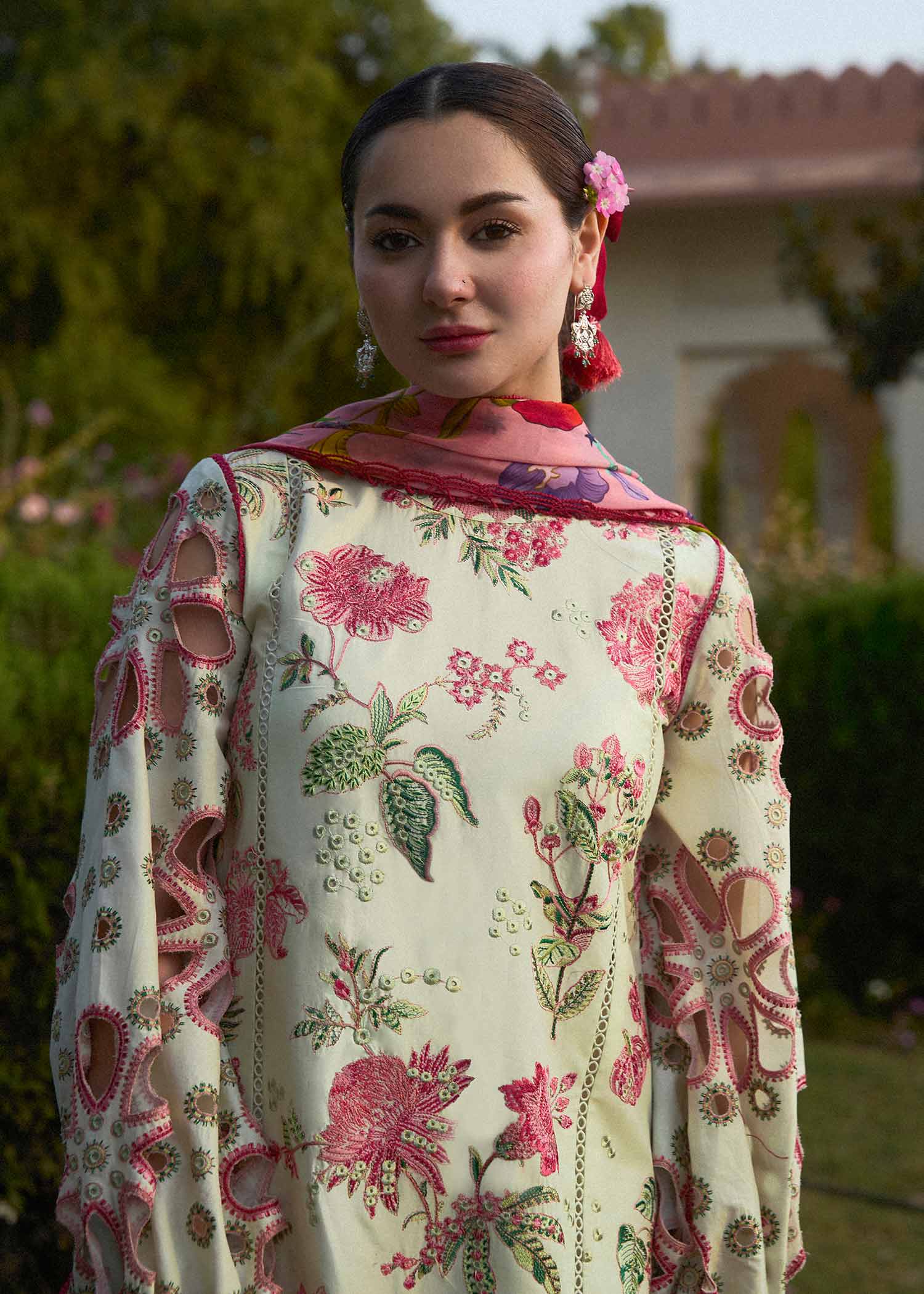 Hussain Rehar | SS Lawn 24 | Gleam - by - Libasekhas UK - Registered Vendor of : Hussain Rehar - 100% Original Designer Dresss
