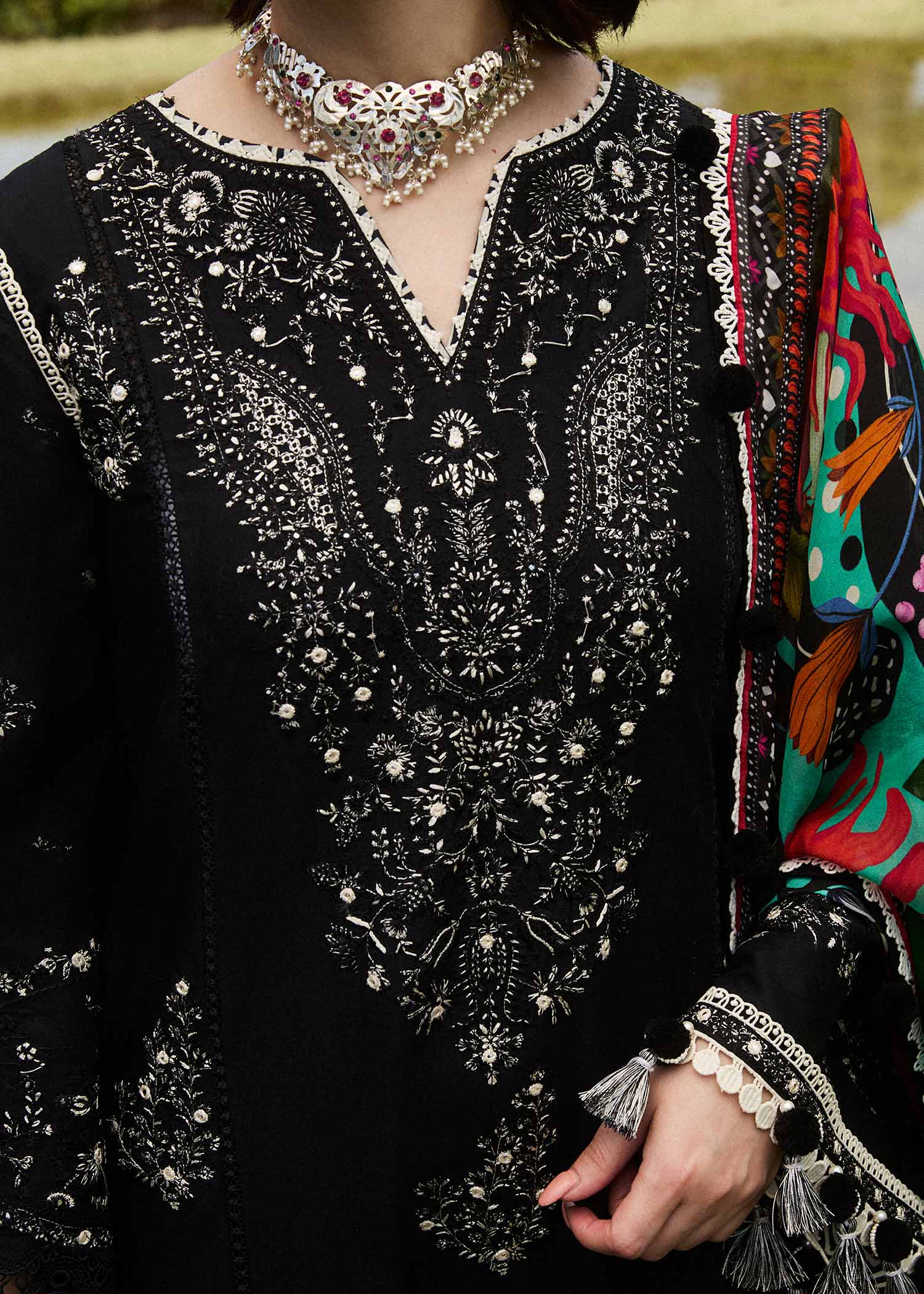 Hussain Rehar | SS Lawn 24 | Rave - by - Libasekhas UK - Registered Vendor of : Hussain Rehar - 100% Original Designer Dresss