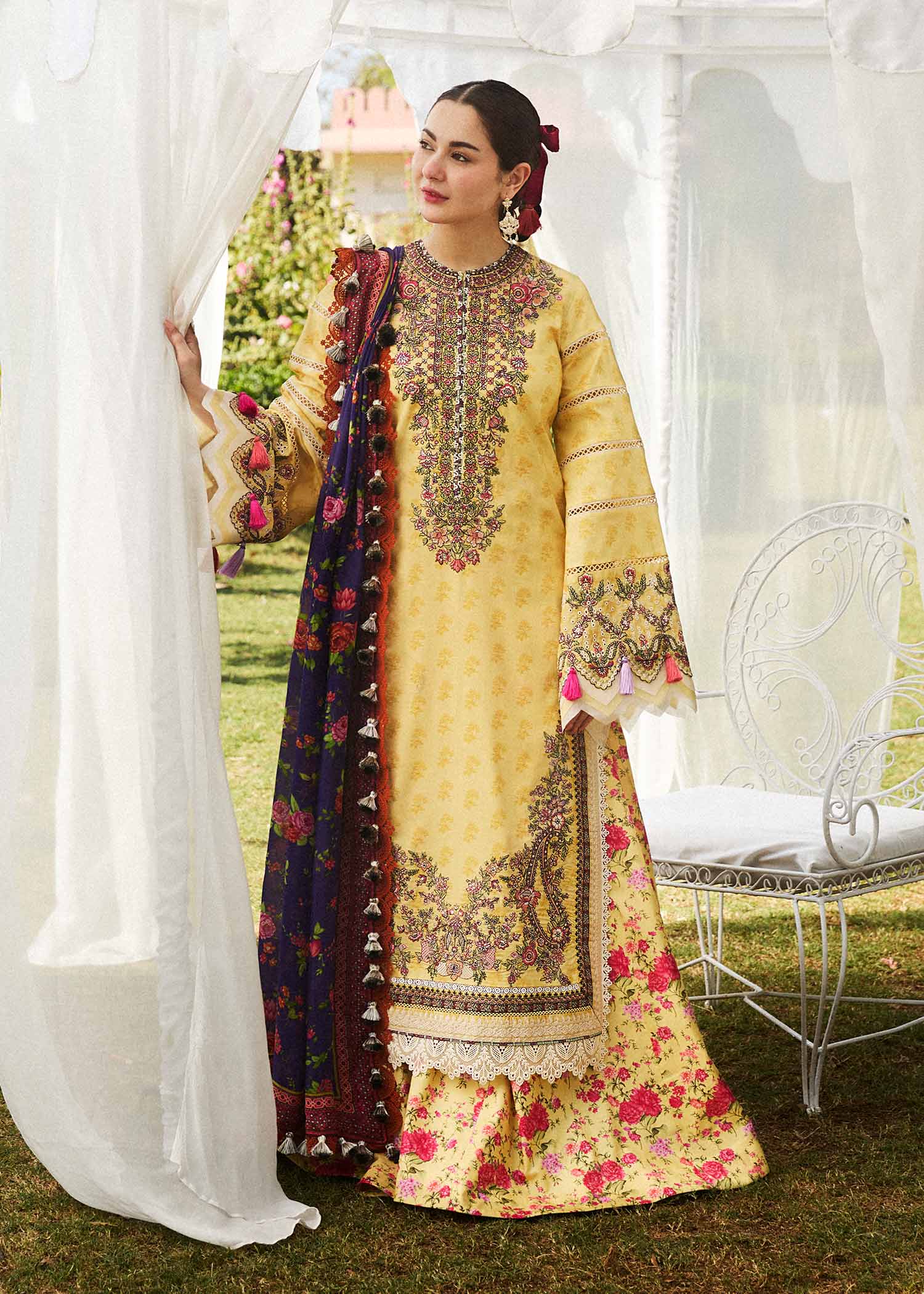 Hussain Rehar | SS Lawn 24 | Opal - by - Libasekhas UK - Registered Vendor of : Hussain Rehar - 100% Original Designer Dresss