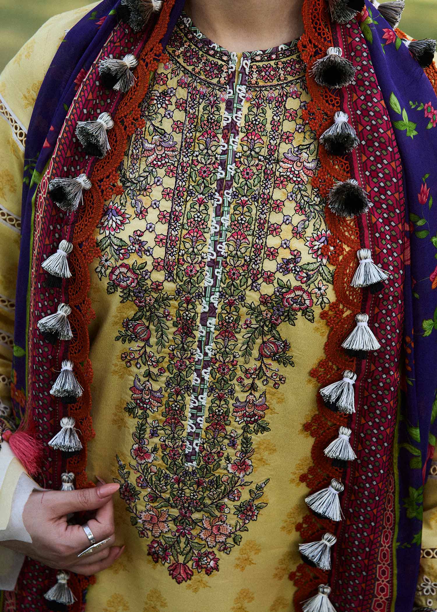Hussain Rehar | SS Lawn 24 | Opal - by - Libasekhas UK - Registered Vendor of : Hussain Rehar - 100% Original Designer Dresss