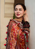 Hussain Rehar | SS Lawn 24 | Fawn - by - Libasekhas UK - Registered Vendor of : Hussain Rehar - 100% Original Designer Dresss
