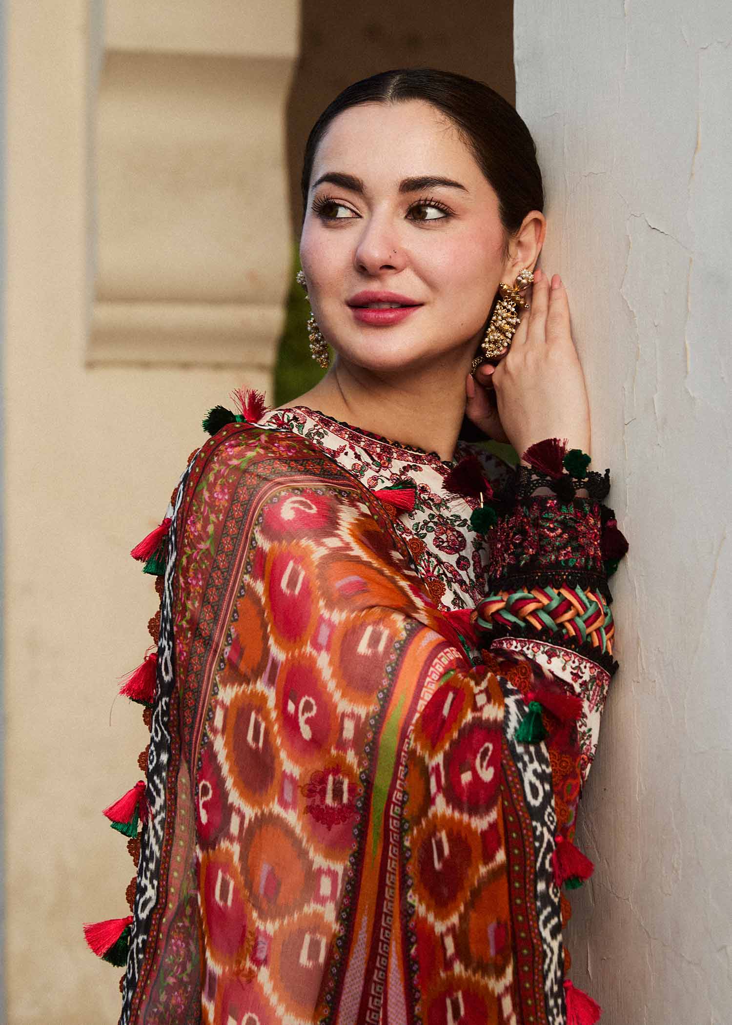 Hussain Rehar | SS Lawn 24 | Fawn - by - Libasekhas UK - Registered Vendor of : Hussain Rehar - 100% Original Designer Dresss
