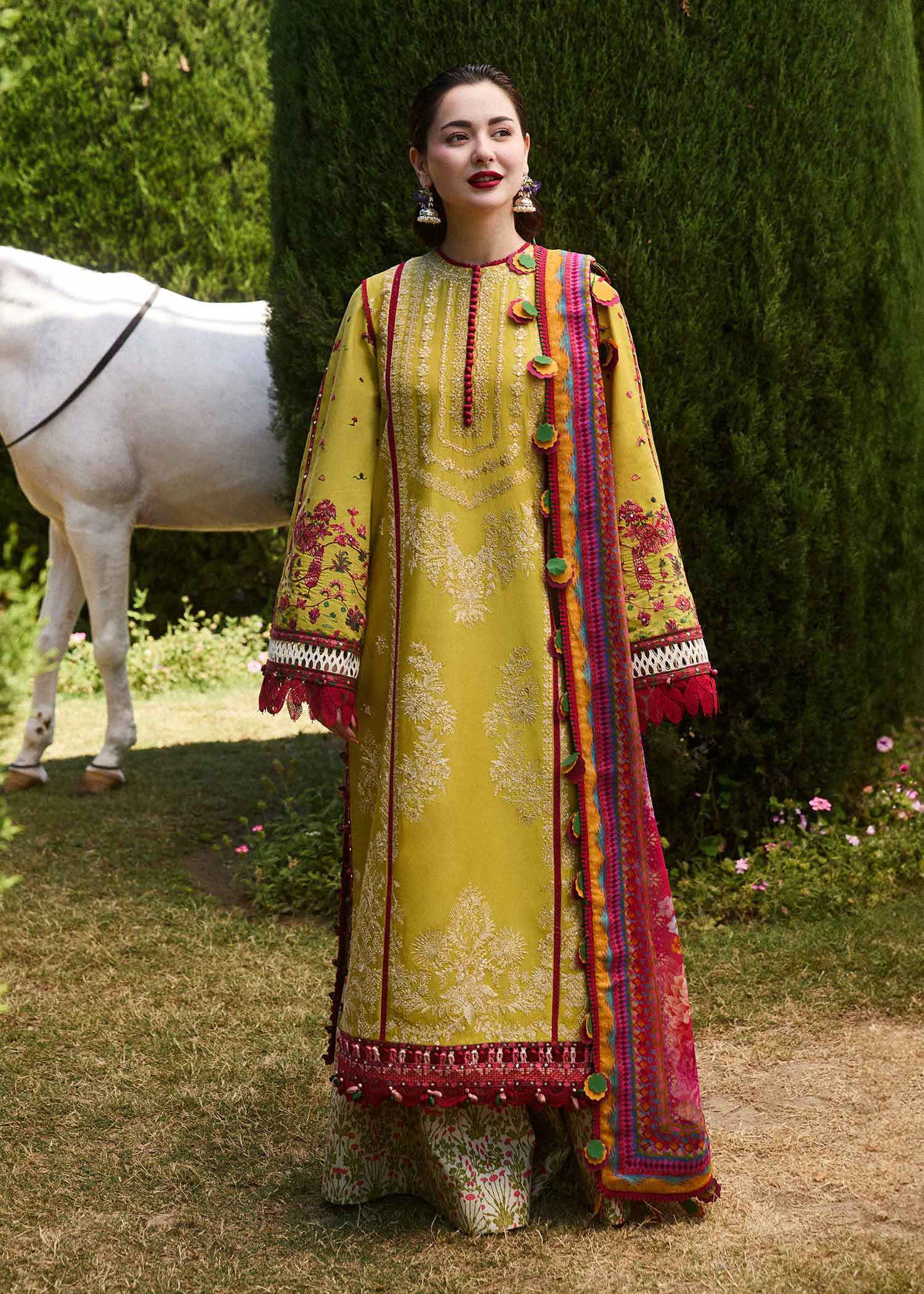 Hussain Rehar | SS Lawn 24 | Zest - by - Libasekhas UK - Registered Vendor of : Hussain Rehar - 100% Original Designer Dresss