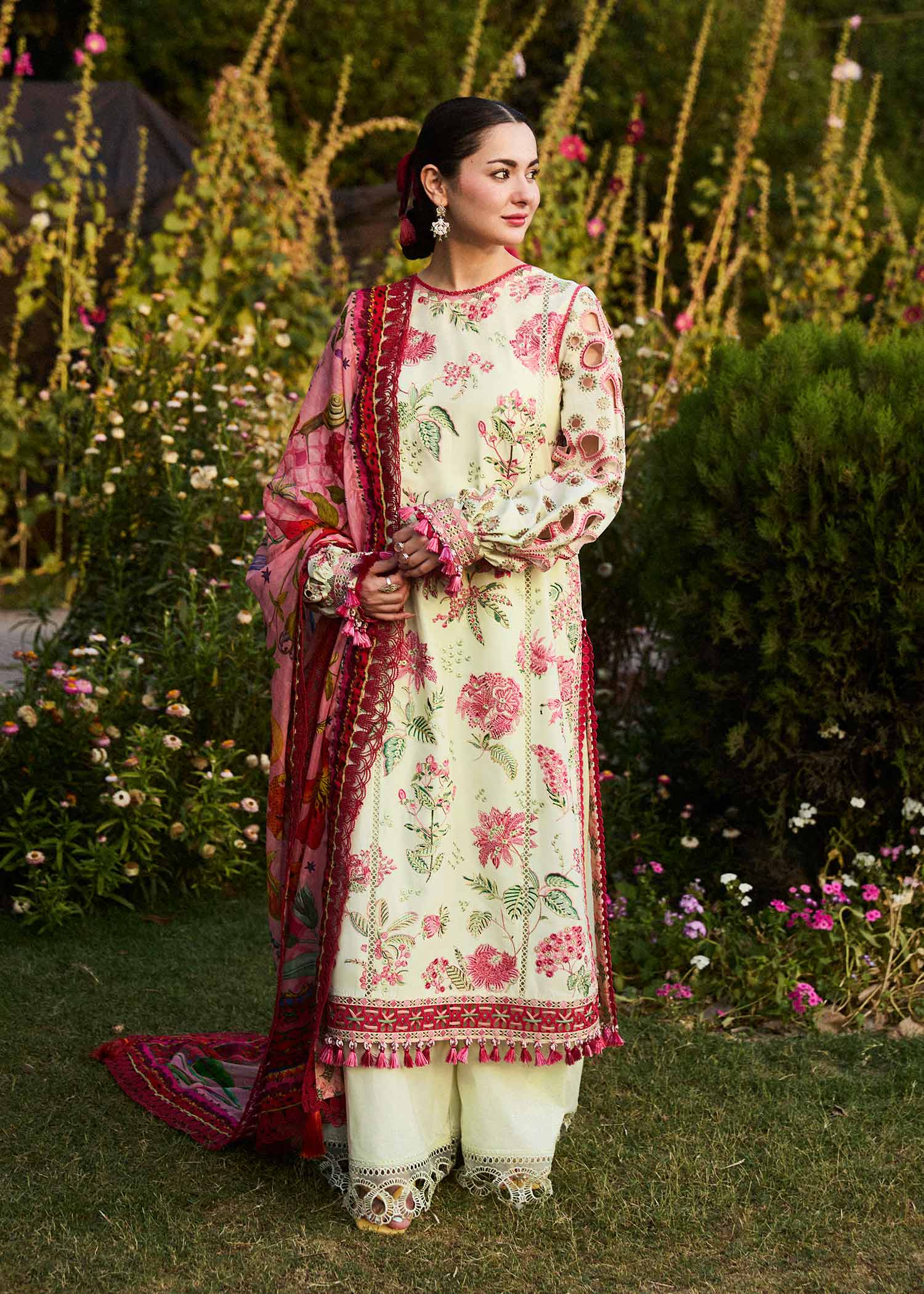 Hussain Rehar | SS Lawn 24 | Gleam - by - Libasekhas UK - Registered Vendor of : Hussain Rehar - 100% Original Designer Dresss