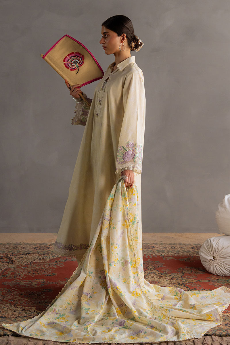 Cross Stitch | Eid Lawn Edit 25 | SUNSHINE GLOW - by - Libasekhas UK - Registered Vendor of : Cross Stitch - 100% Original Designer Dresss