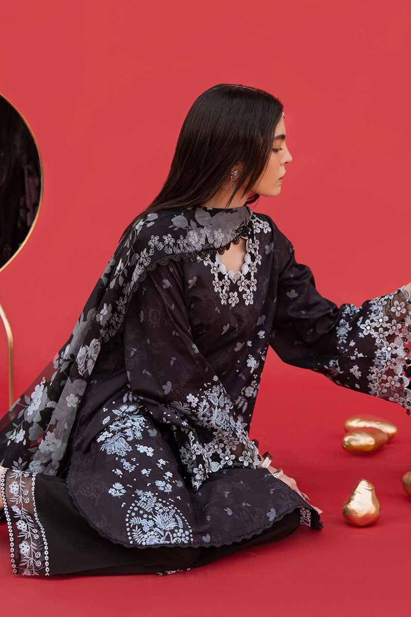Cross Stitch | Eid Lawn Edit 25 | RAVEN WHISPER - by - Libasekhas UK - Registered Vendor of : Cross Stitch - 100% Original Designer Dresss