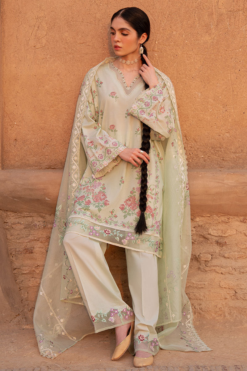 Cross Stitch | Eid Lawn Edit 25 | CITRINE AURA - by - Libasekhas UK - Registered Vendor of : Cross Stitch - 100% Original Designer Dresss
