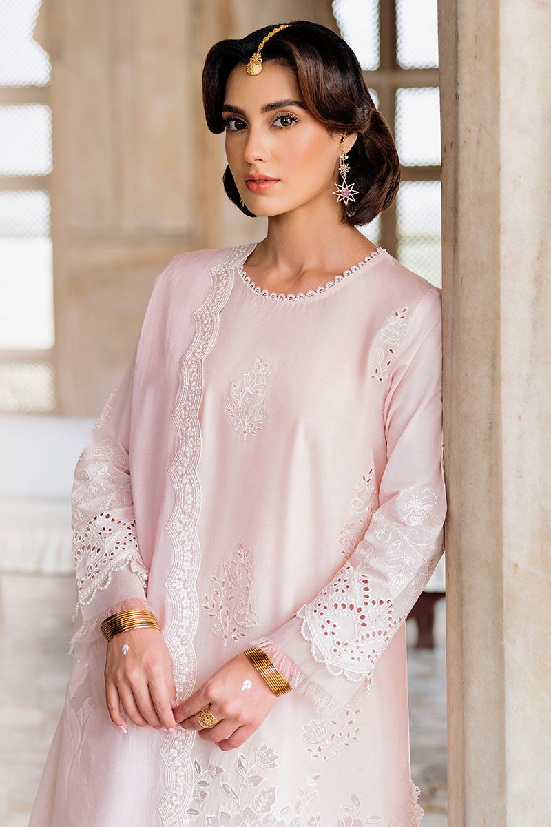 Cross Stitch | Eid Lawn Edit 25 | PEACH BLUSH - by - Libasekhas UK - Registered Vendor of : Cross Stitch - 100% Original Designer Dresss