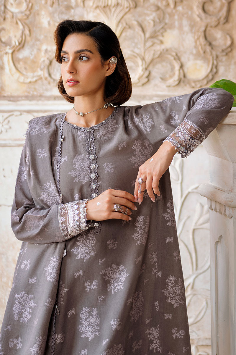 Cross Stitch | Eid Lawn Edit 25 | DESERT TAUPE - by - Libasekhas UK - Registered Vendor of : Cross Stitch - 100% Original Designer Dresss