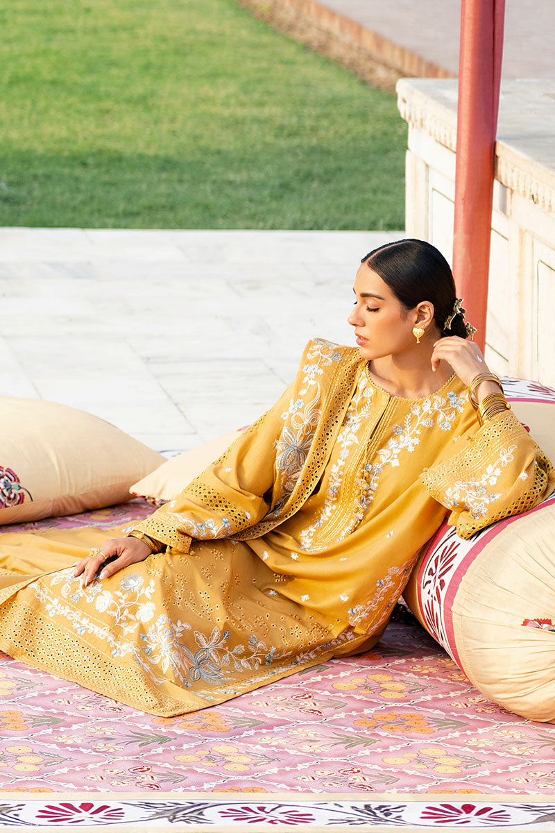 Cross Stitch | Eid Lawn Edit 25 | MUSTARD MIRAGE - by - Libasekhas UK - Registered Vendor of : Cross Stitch - 100% Original Designer Dresss