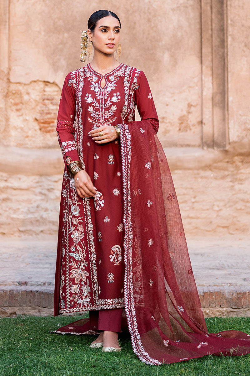 Cross Stitch | Eid Lawn Edit 25 | ROUGE ZEST - by - Libasekhas UK - Registered Vendor of : Cross Stitch - 100% Original Designer Dresss