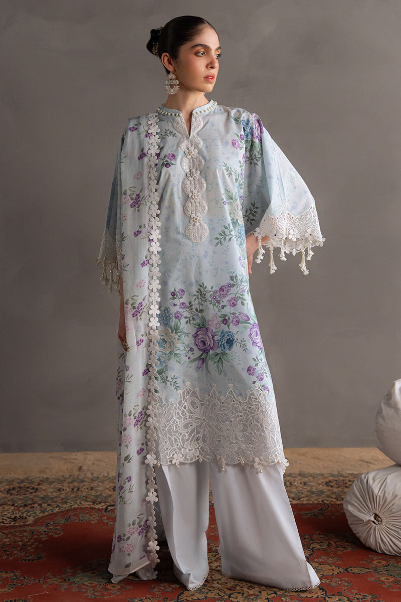 Cross Stitch | Eid Lawn Edit 25 | OCEAN BREEZE - by - Libasekhas UK - Registered Vendor of : Cross Stitch - 100% Original Designer Dresss
