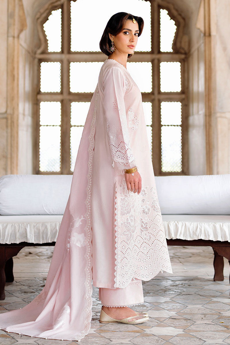Cross Stitch | Eid Lawn Edit 25 | PEACH BLUSH - by - Libasekhas UK - Registered Vendor of : Cross Stitch - 100% Original Designer Dresss