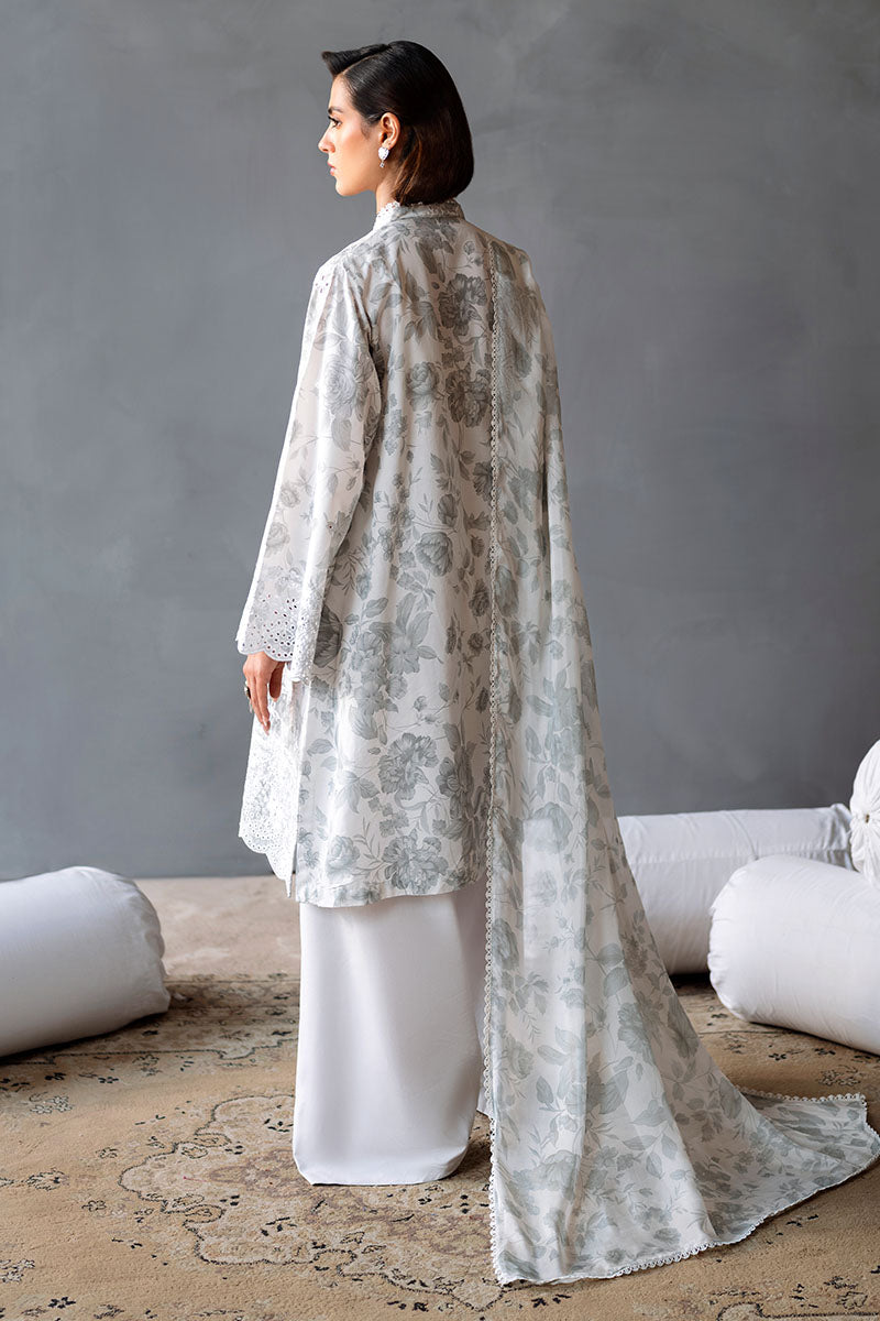 Cross Stitch | Eid Lawn Edit 25 | MESH BLOOM - by - Libasekhas UK - Registered Vendor of : Cross Stitch - 100% Original Designer Dresss