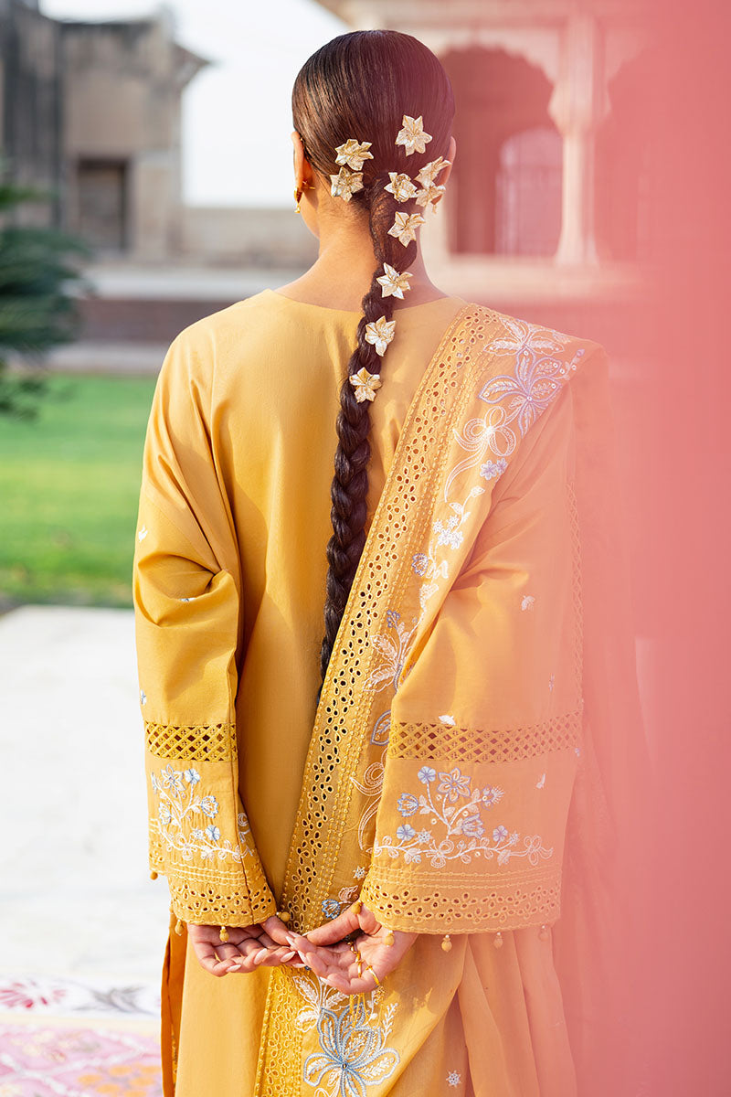 Cross Stitch | Eid Lawn Edit 25 | MUSTARD MIRAGE - by - Libasekhas UK - Registered Vendor of : Cross Stitch - 100% Original Designer Dresss