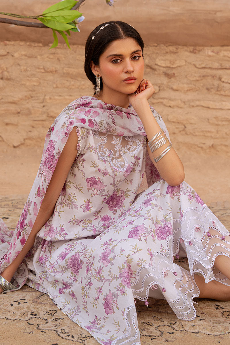 Cross Stitch | Eid Lawn Edit 25 | LILAC HINT - by - Libasekhas UK - Registered Vendor of : Cross Stitch - 100% Original Designer Dresss