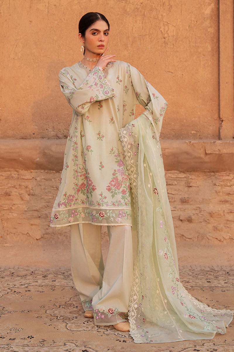 Cross Stitch | Eid Lawn Edit 25 | CITRINE AURA - by - Libasekhas UK - Registered Vendor of : Cross Stitch - 100% Original Designer Dresss
