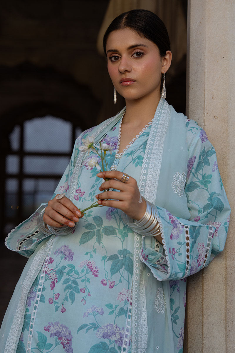Cross Stitch | Eid Lawn Edit 25 | MINT GLAMOUR - by - Libasekhas UK - Registered Vendor of : Cross Stitch - 100% Original Designer Dresss
